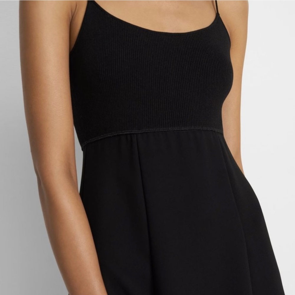 Theory Flared Crepe Slip Midi Dress - Picture 3 of 9